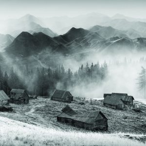 Papier Peint Montagnes Noir Et Blanc – Image 1