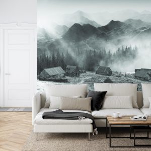 Papier Peint Montagnes Noir Et Blanc – Image 6