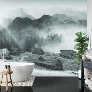 Papier Peint Montagnes Noir Et Blanc – Image 5