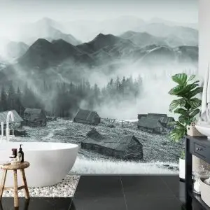 Papier Peint Montagnes Noir Et Blanc – Image 5