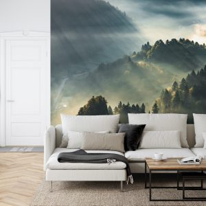 Papier Peint Forêt Dans Le Brouillard – Image 6