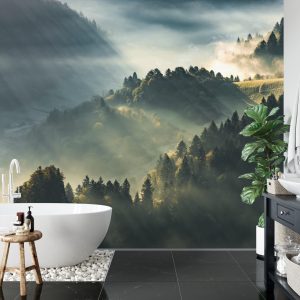 Papier Peint Forêt Dans Le Brouillard – Image 5