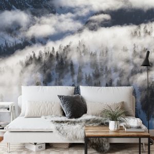 Papier Peint Forêt Dans Le Brouillard – Image 3