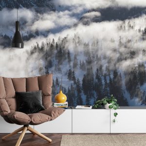 Papier Peint Forêt Dans Le Brouillard – Image 4