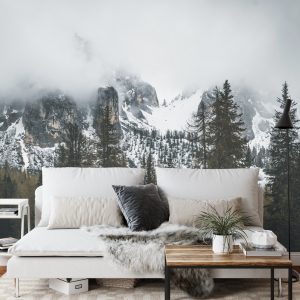 Papier Peint Forêt Dans Le Brouillard – Image 3