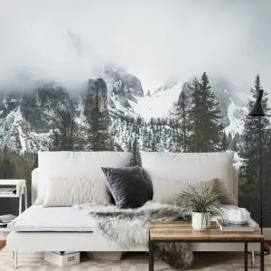 Papier Peint Forêt Dans Le Brouillard – Image 3