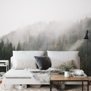 Papier Peint Forêt Dans Le Brouillard – Image 3