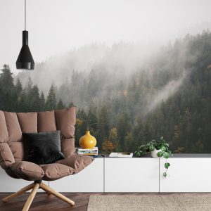 Papier Peint Forêt Dans Le Brouillard – Image 4