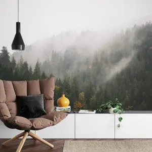 Papier Peint Forêt Dans Le Brouillard – Image 4