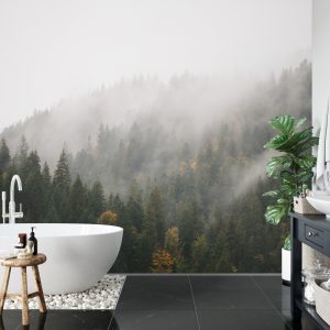 Papier Peint Forêt Dans Le Brouillard – Image 5