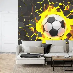 Papier Peint Ballon De Football 3D – Image 6