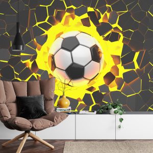 Papier Peint Ballon De Football 3D – Image 4