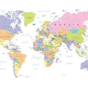 Papier Peint Carte Du Monde – Image 1