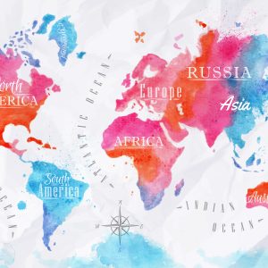 Papier Peint Carte Du Monde – Image 1