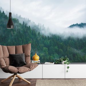 Papier Peint Forêt Dans Le Brouillard – Image 4