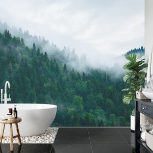 Papier Peint Forêt Dans Le Brouillard – Image 5