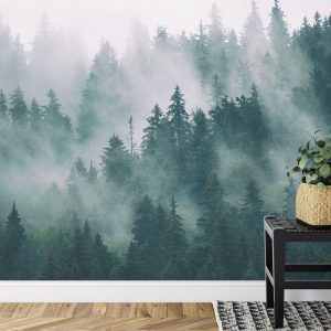 Papier Peint Forêt Dans Le Brouillard – Image 7