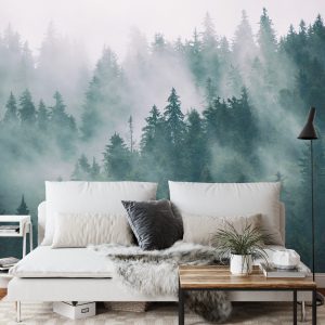 Papier Peint Forêt Dans Le Brouillard – Image 3