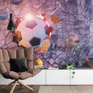 Papier Peint Ballon De Sport 3D – Image 4