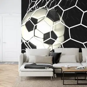Papier Peint Ballon De Football 3D En Filet – Image 6