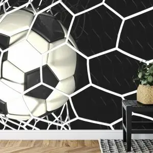 Papier Peint Ballon De Football 3D En Filet – Image 7