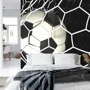 Papier Peint Ballon De Football 3D En Filet – Image 8