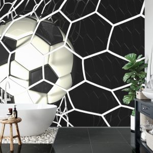 Papier Peint Ballon De Football 3D En Filet – Image 5