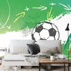 Papier Peint Ballon De Football Coloré – Image 3