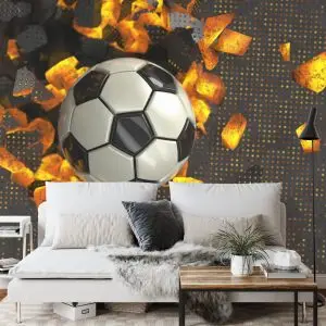 Papier Peint Ballon De Football 3D – Image 3