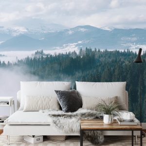 Papier Peint Forêt Dans Le Brouillard – Image 3