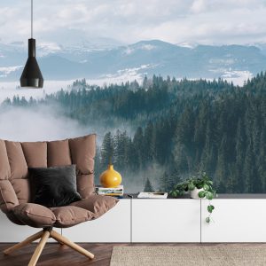 Papier Peint Forêt Dans Le Brouillard – Image 4