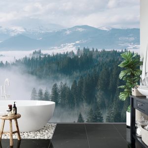 Papier Peint Forêt Dans Le Brouillard – Image 5