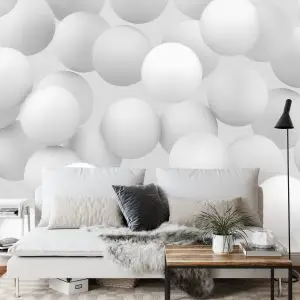 Papier Peint Boules Blanches – Image 3