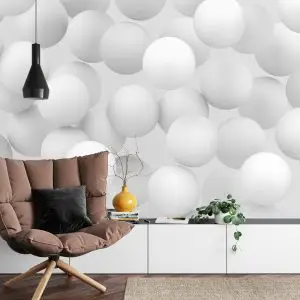 Papier Peint Boules Blanches – Image 4