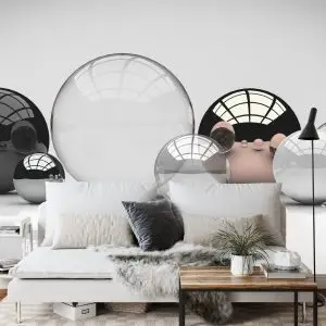 Papier Peint Boules Noires Et Blanches – Image 3