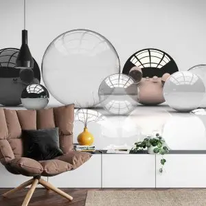 Papier Peint Boules Noires Et Blanches – Image 4