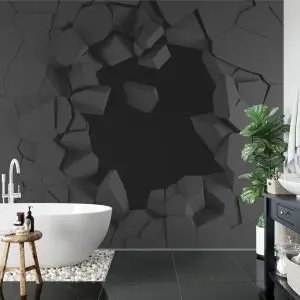 Papier Peint Trou Dans Le Mur Effet 3D – Image 5