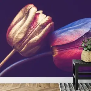 Papier Peint Tulipes Aux Éléments Dorés – Image 7