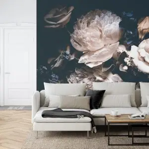 Papier Peint Pivoines Dans Le Noir – Image 6