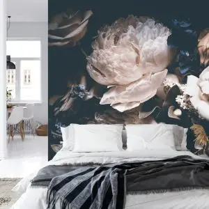 Papier Peint Pivoines Dans Le Noir – Image 8