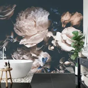 Papier Peint Pivoines Dans Le Noir – Image 5