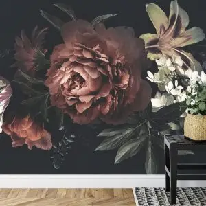 Papier Peint Bouquet Vintage Avec Pivoines – Image 7