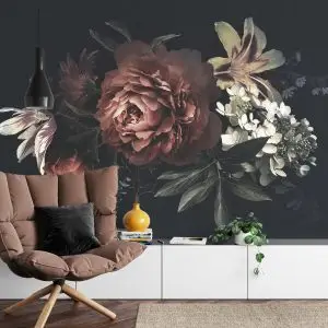 Papier Peint Bouquet Vintage Avec Pivoines – Image 4