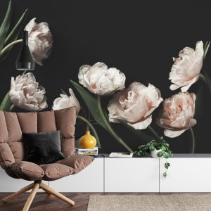 Papier Peint Pivoines Et Feuilles Vertes – Image 4