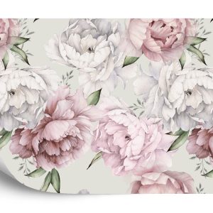 Papier Peint Fleurs De Pivoine Au Pastel – Image 2