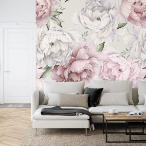 Papier Peint Fleurs De Pivoine Au Pastel – Image 6