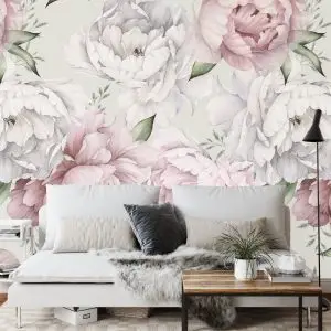 Papier Peint Fleurs De Pivoine Au Pastel – Image 3