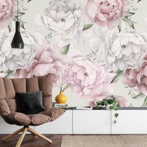 Papier Peint Fleurs De Pivoine Au Pastel – Image 4