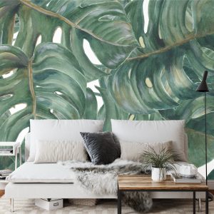 Papier Peint Feuilles De Monstera Aquarelle – Image 3