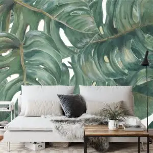Papier Peint Feuilles De Monstera Aquarelle – Image 3